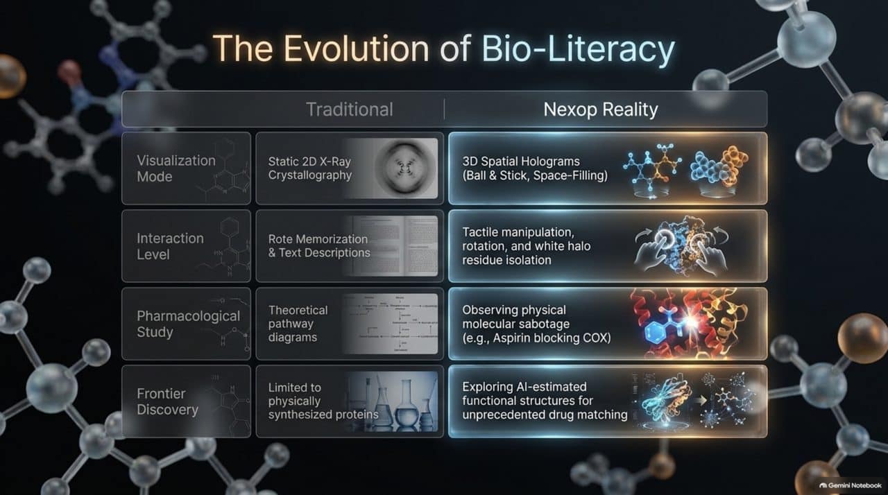 The evolution of bio-literacy: from static diagrams to spatial reality