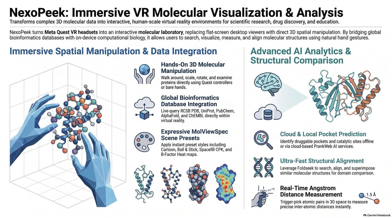 Immersive VR molecular visualization with NexoPeek