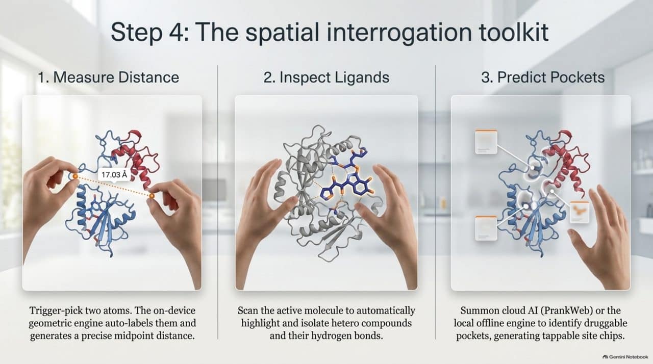 Measure, inspect ligands, predict pockets
